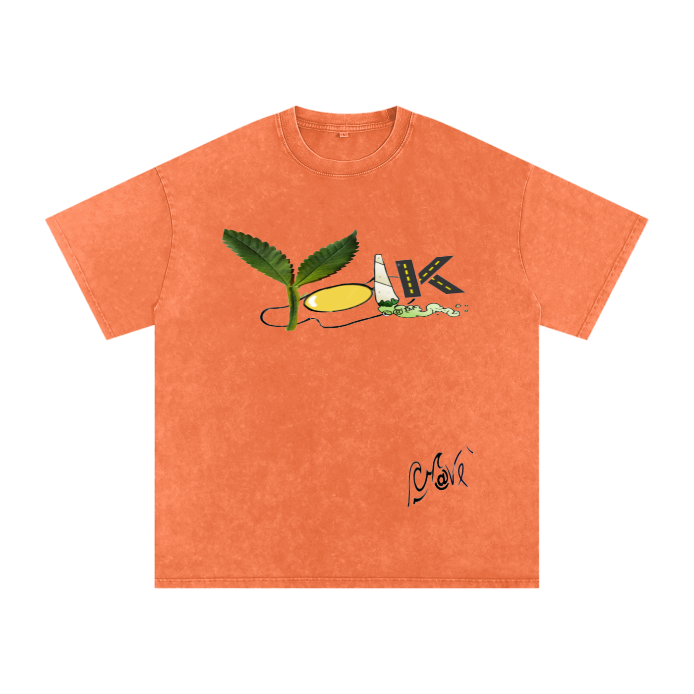 Snow Washed Oversized Cotton T-Shirt